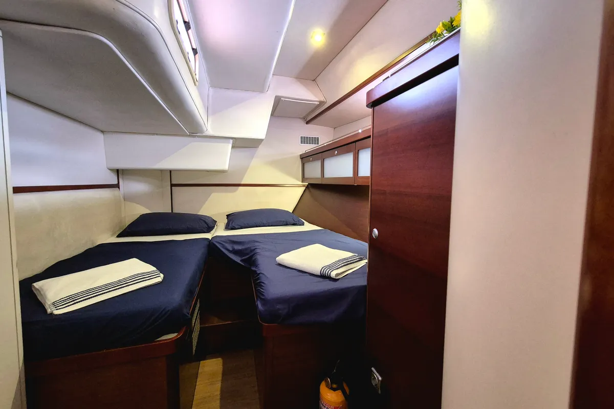 Cabin on Sailing Freedom, a Hanse 630e sailboat at Puerto Lindo, Panama