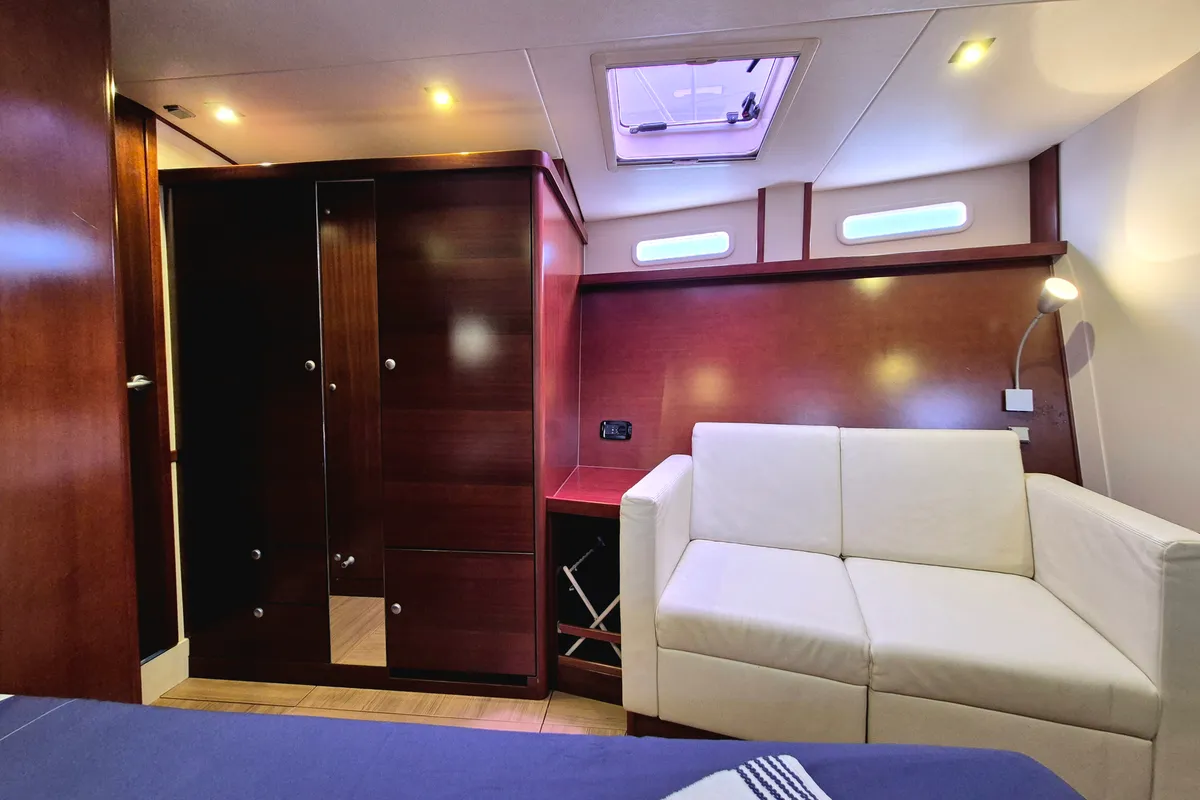 Cabin on Sailing Freedom, a Hanse 630e sailboat at Puerto Lindo, Panama