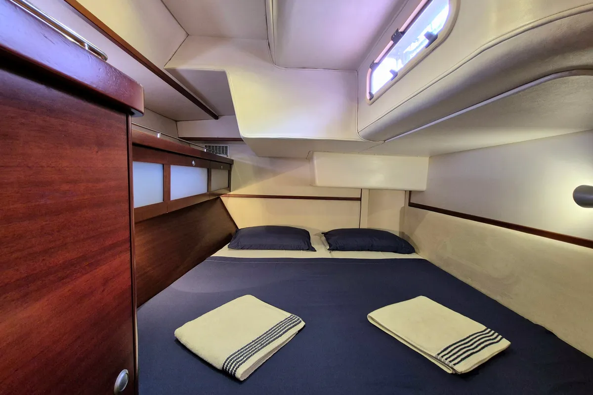 Cabin on Sailing Freedom, a Hanse 630e sailboat at Puerto Lindo, Panama