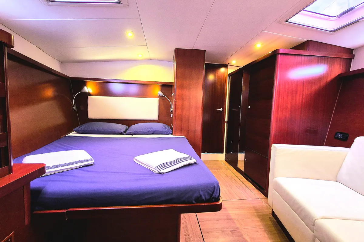 Cabin on Sailing Freedom, a Hanse 630e sailboat at Puerto Lindo, Panama