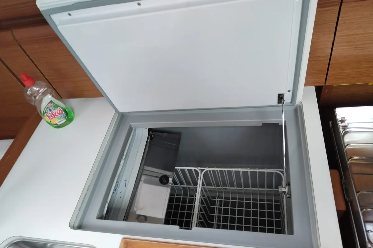 Galley of Sissi, a Jeanneau Sun Odyssey 389 sailboat at Punat, Croatia