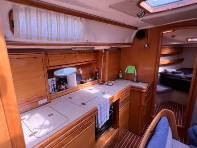 Galley of Dimitra, a Bavaria 39 Cruiser sailboat at Kavala, Greece