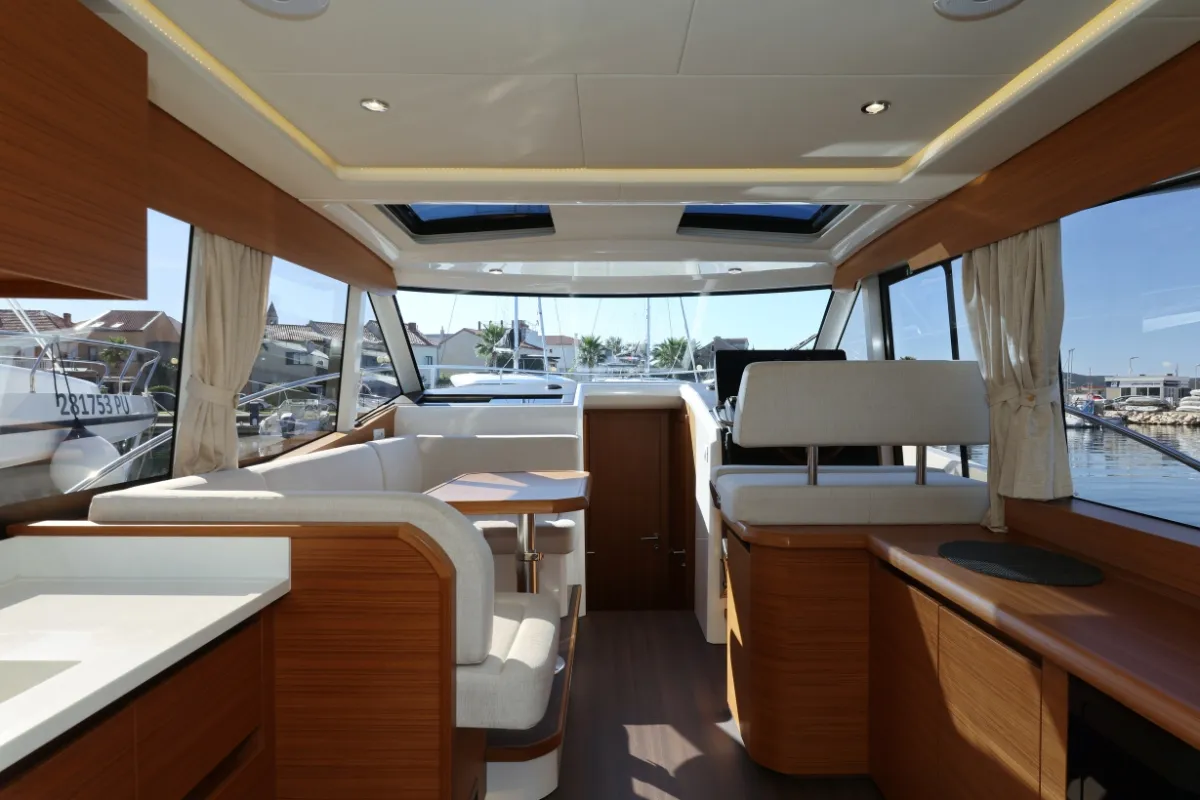 Salon of Vita Bella, a Greenline 39 motor yacht at Grad Biograd na Moru, Croatia
