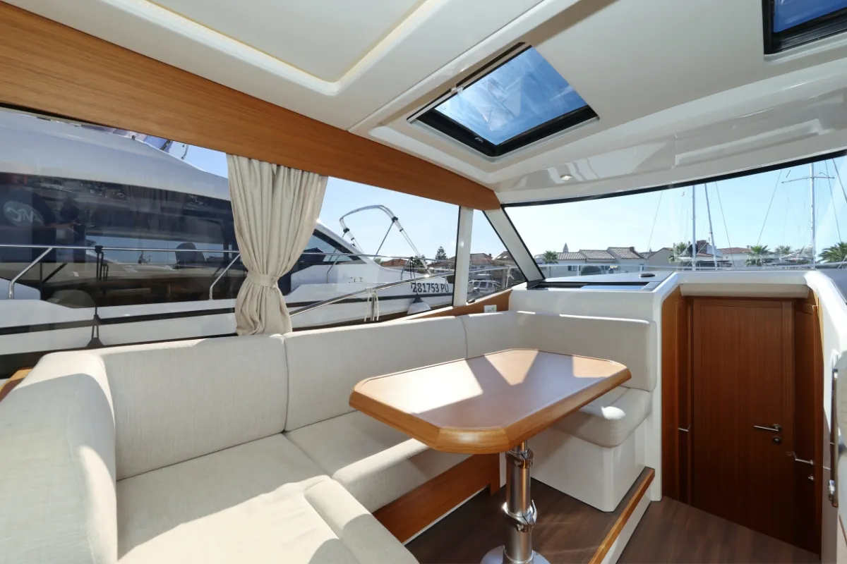 Salon of Vita Bella, a Greenline 39 motor yacht at Grad Biograd na Moru, Croatia