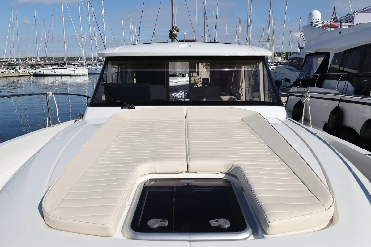 Deck of Vita Bella, a Greenline 39 motor yacht at Grad Biograd na Moru, Croatia