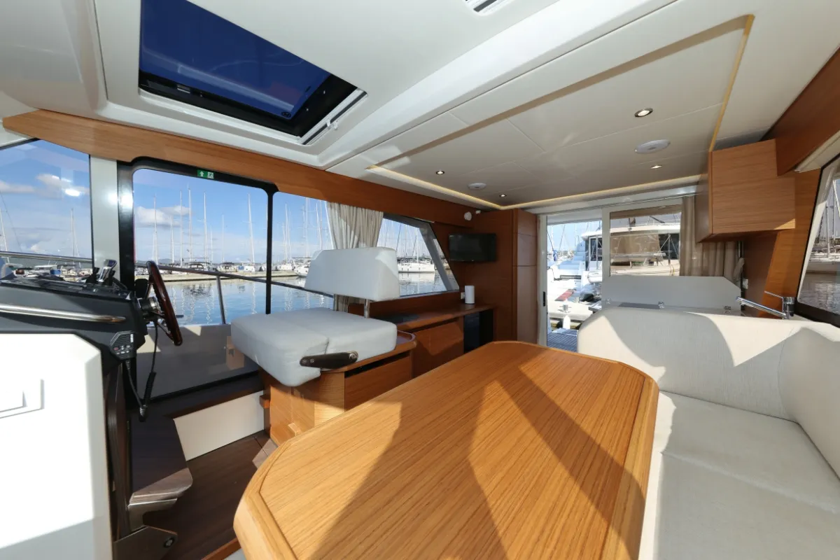 Salon of Vita Bella, a Greenline 39 motor yacht at Grad Biograd na Moru, Croatia
