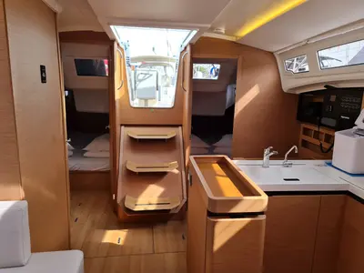 Galley of Rea, a Jeanneau Sun Odyssey 410 sailboat at Grad Biograd na Moru, Croatia