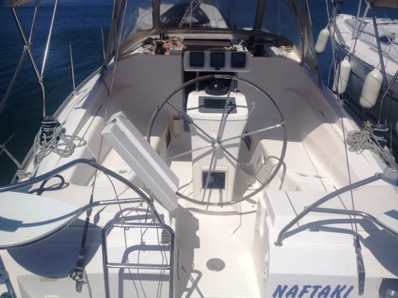 Naftaki, a Elan 344 Impression sailboat at Preveza, Greece