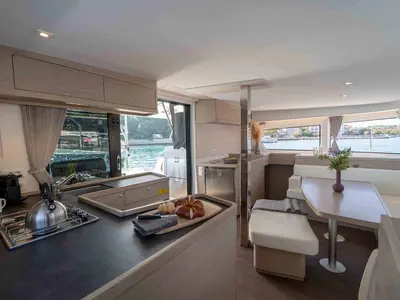 Galley of Mare Sunce, a Lagoon 42 catamaran at Grad Šibenik, Croatia