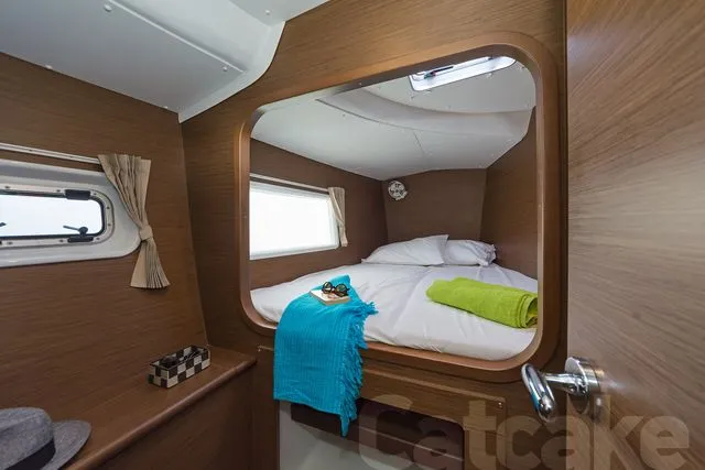 Cabin on Catcake, a Lagoon 380 S2 catamaran at Municipal Unit of Lefkada, Greece