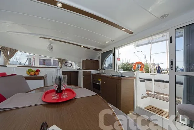 Galley of Catcake, a Lagoon 380 S2 catamaran at Municipal Unit of Lefkada, Greece