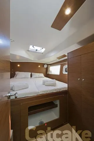 Cabin on Catcake, a Lagoon 380 S2 catamaran at Municipal Unit of Lefkada, Greece