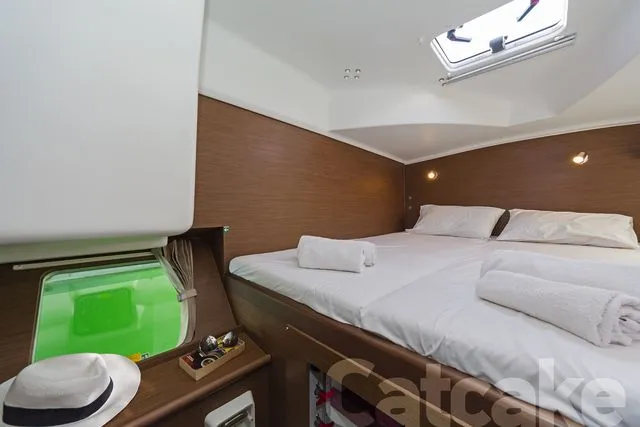 Cabin on Catcake, a Lagoon 380 S2 catamaran at Municipal Unit of Lefkada, Greece