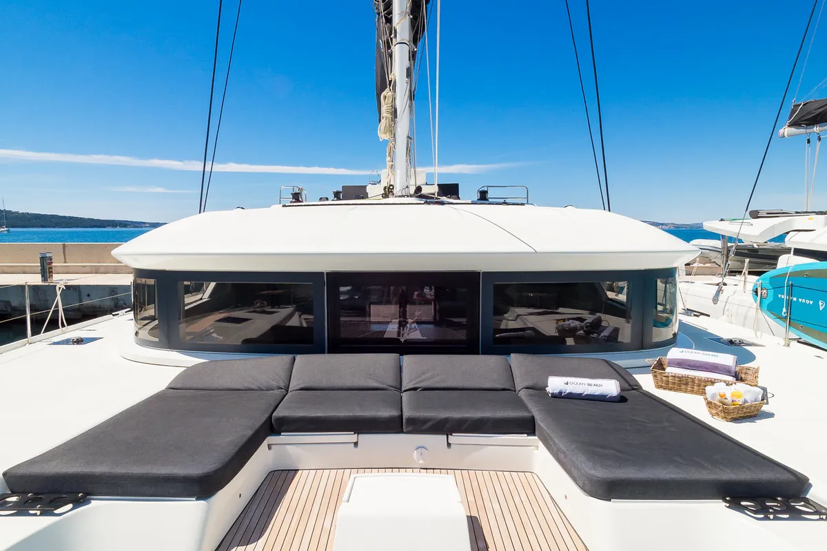 Cabin on Badi, a Lagoon 50 catamaran at Kaštela, Croatia