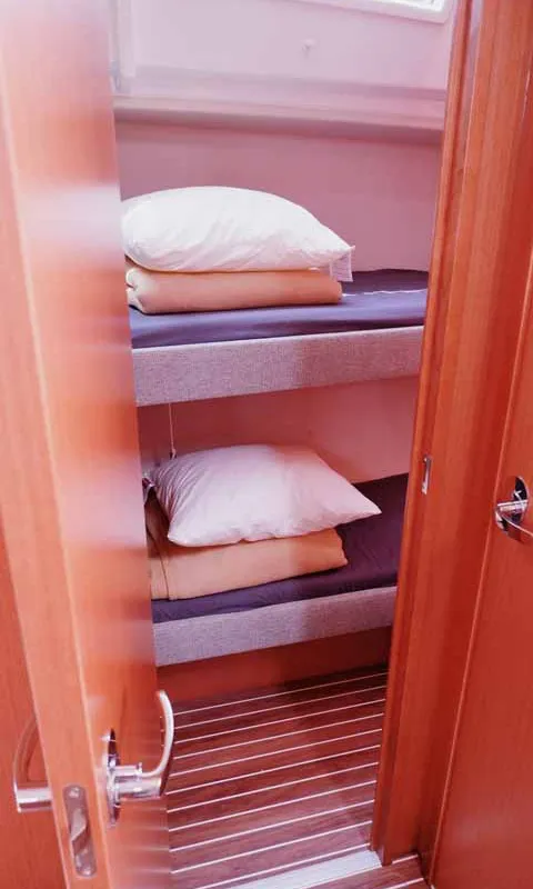 Cabin on Juana, a Bavaria C50 Style sailboat at Palma de Mallorca, Spain