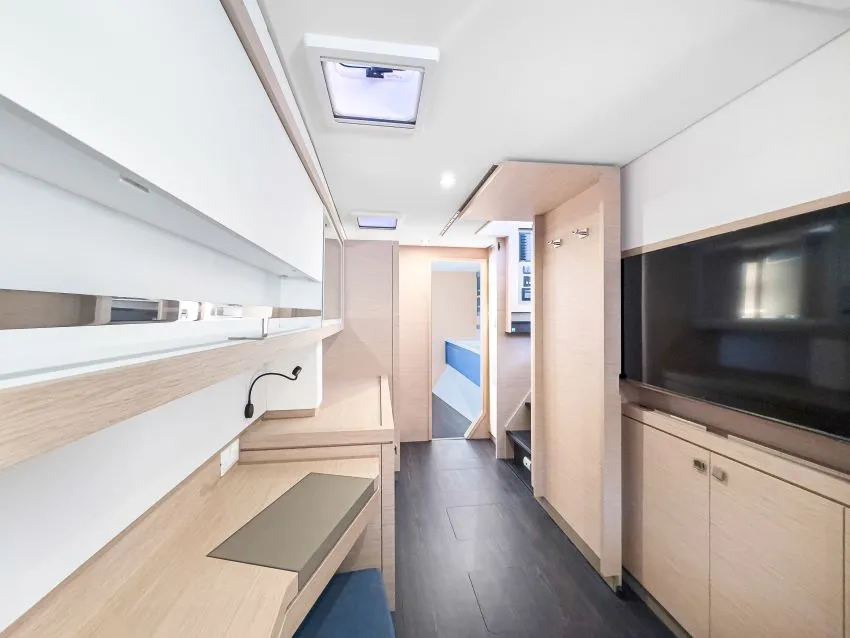 Cabin on La Bella Vita, a Fountaine Pajot Tanna 47 Maestro catamaran at Road Town, British Virgin Islands