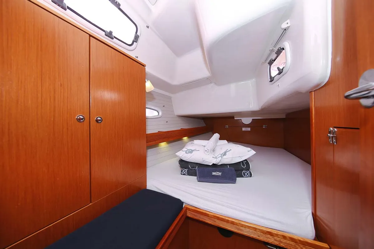 Cabin on Annabella, a Bavaria 43 Cruiser sailboat at Jezera, Croatia
