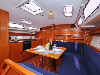 Galley of Annabella, a Bavaria 43 Cruiser sailboat at Jezera, Croatia