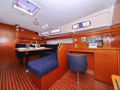 Salon of Annabella, a Bavaria 43 Cruiser sailboat at Jezera, Croatia