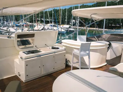 Magic Six, a Astondoa 82 GLX motor yacht at Zadar, Croatia