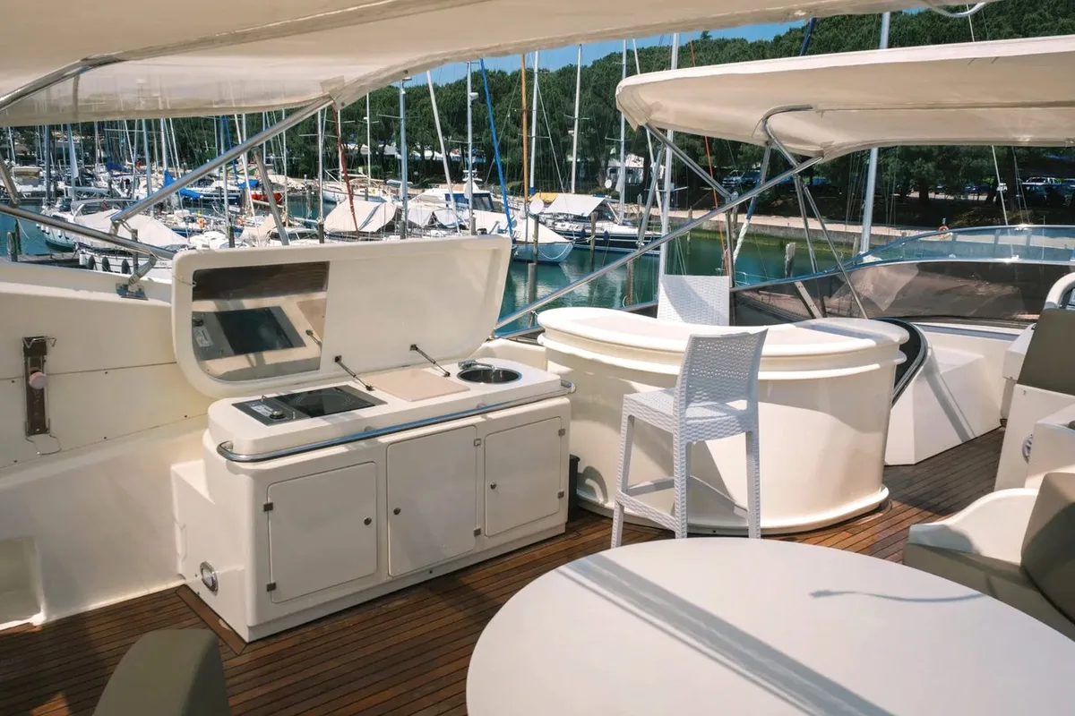 Magic Six, a Astondoa 82 GLX motor yacht at Zadar, Croatia