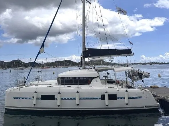 Exterior view of Martine, a Lagoon 42 catamaran at Alameda, United States