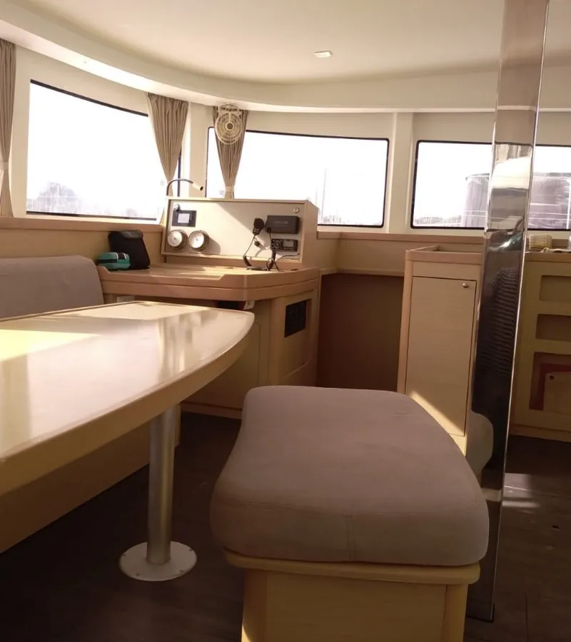 Salon of Martine, a Lagoon 42 catamaran at Alameda, United States