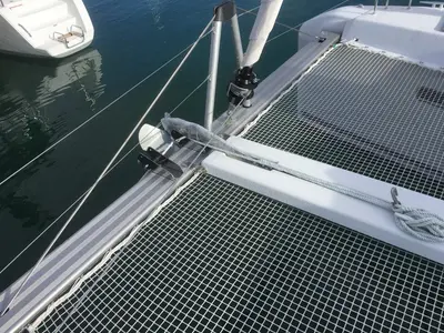 Deck of Martine, a Lagoon 42 catamaran at Alameda, United States