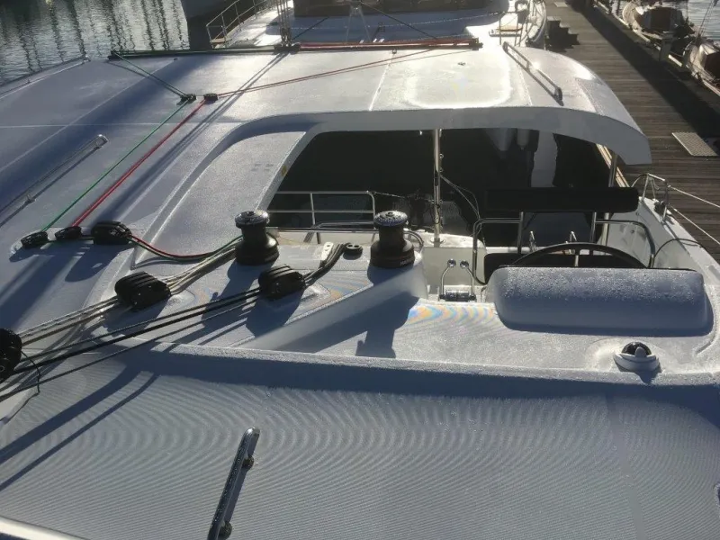 Deck of Martine, a Lagoon 42 catamaran at Alameda, United States