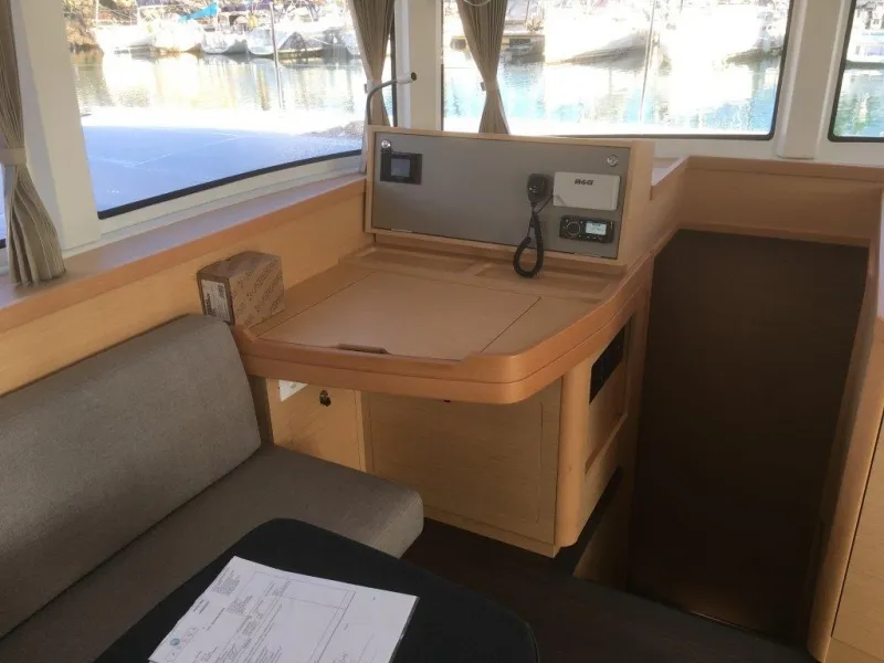 Salon of Martine, a Lagoon 42 catamaran at Alameda, United States