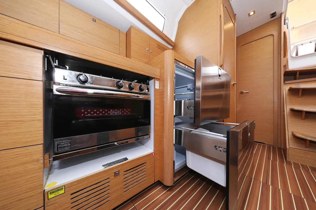 Galley of Chuck, a Dufour 460 GL sailboat at Grad Vodice, Croatia