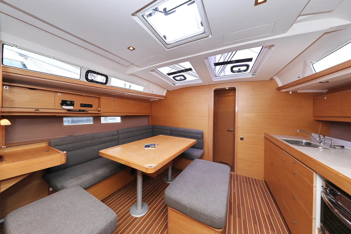 Salon of Chuck, a Dufour 460 GL sailboat at Grad Vodice, Croatia