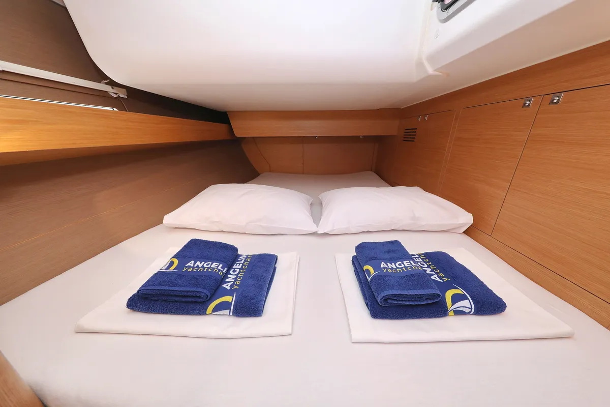 Cabin on Chuck, a Dufour 460 GL sailboat at Grad Vodice, Croatia
