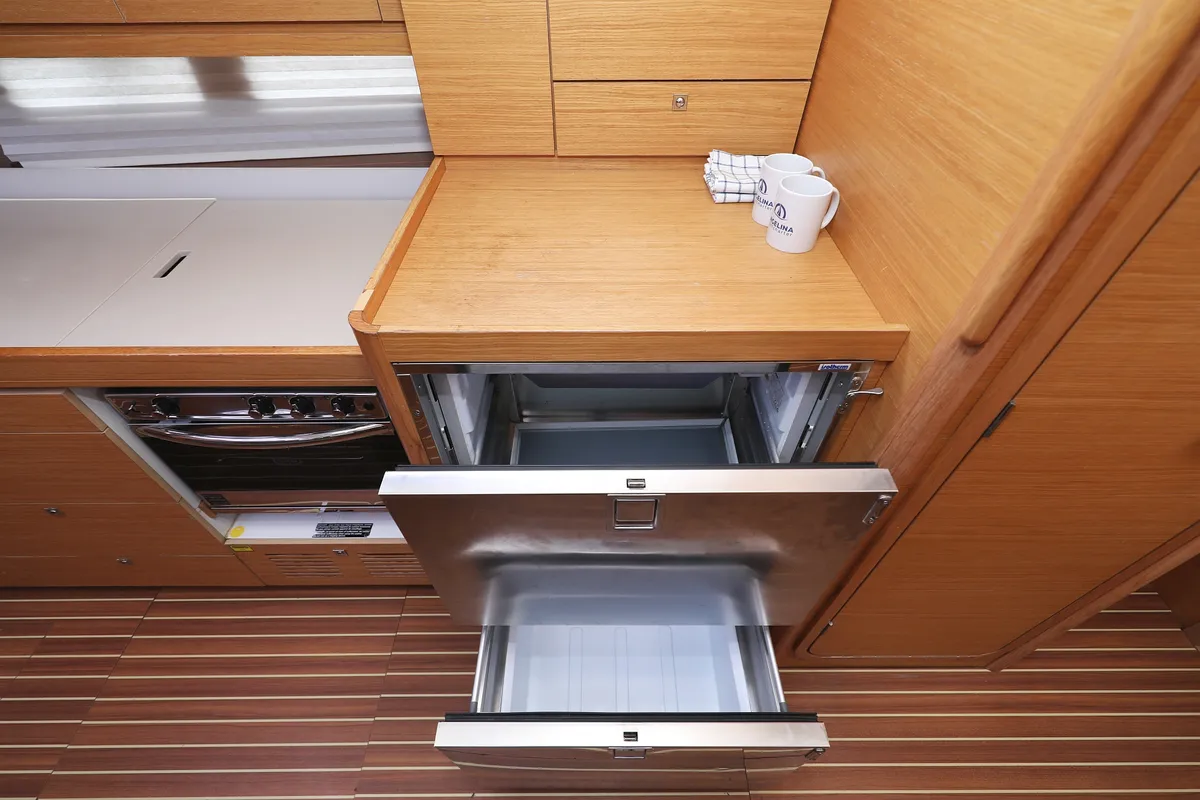 Galley of Chuck, a Dufour 460 GL sailboat at Grad Vodice, Croatia