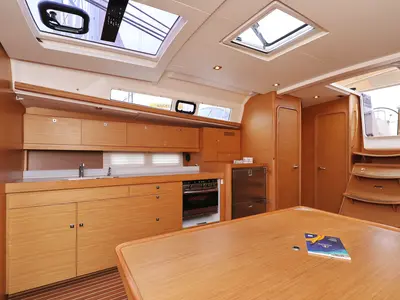 Galley of Chuck, a Dufour 460 GL sailboat at Grad Vodice, Croatia