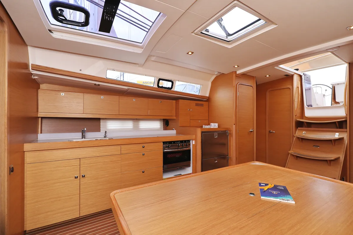 Galley of Chuck, a Dufour 460 GL sailboat at Grad Vodice, Croatia
