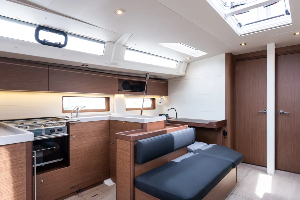 Galley of Atman, a Beneteau Oceanis 51.1 sailboat at Municipal Unit of Lefkada, Greece