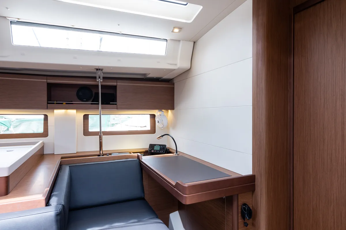 Salon of Atman, a Beneteau Oceanis 51.1 sailboat at Municipal Unit of Lefkada, Greece
