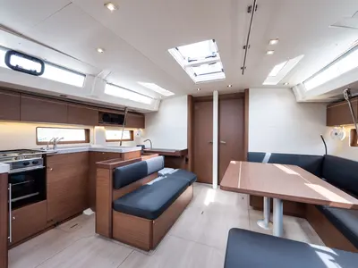Galley of Atman, a Beneteau Oceanis 51.1 sailboat at Municipal Unit of Lefkada, Greece