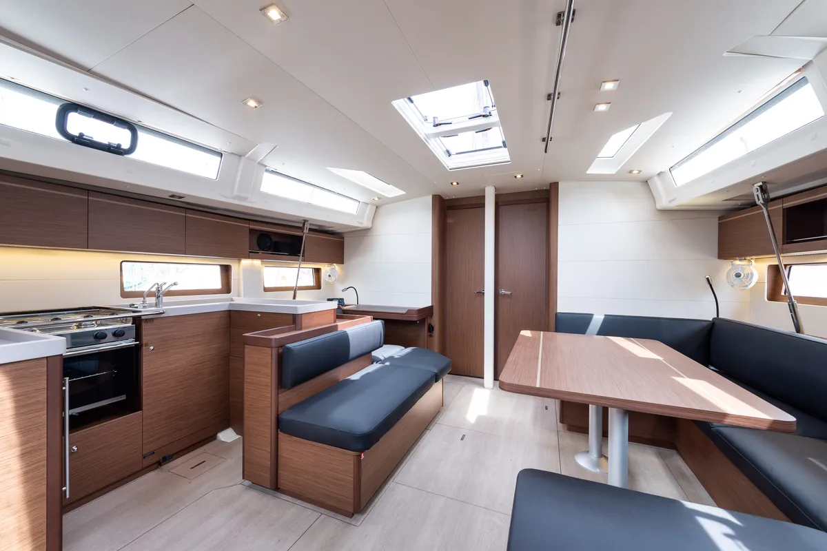 Galley of Atman, a Beneteau Oceanis 51.1 sailboat at Municipal Unit of Lefkada, Greece