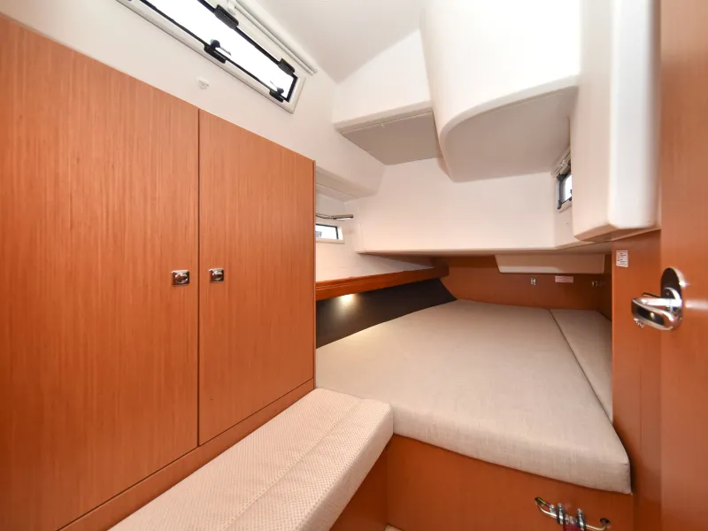 Cabin on Nixie, a Bavaria Cruiser 41 sailboat at Zadar, Croatia