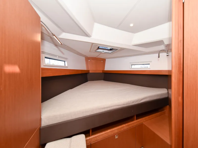 Cabin on Nixie, a Bavaria Cruiser 41 sailboat at Zadar, Croatia