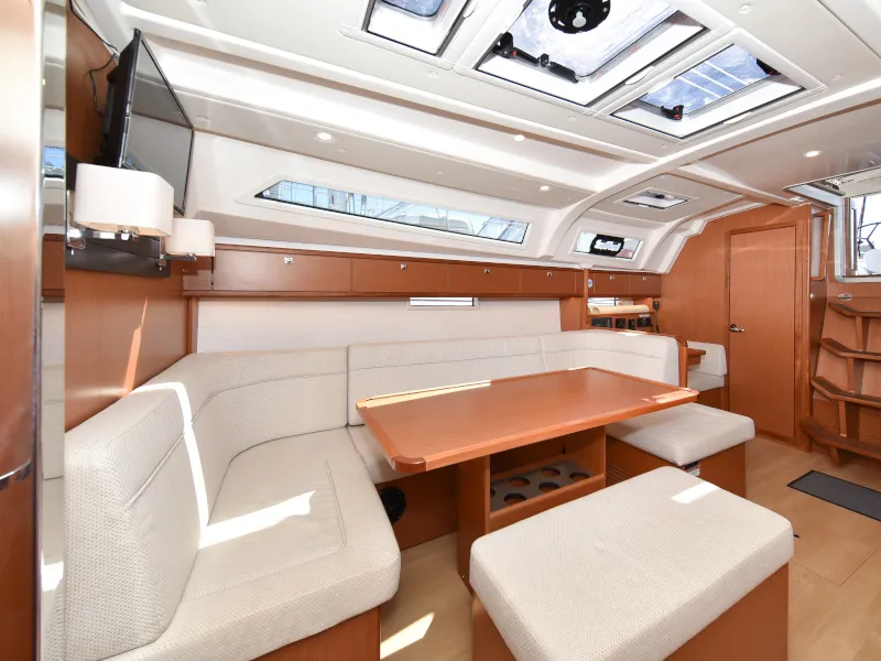 Salon of Nixie, a Bavaria Cruiser 41 sailboat at Zadar, Croatia
