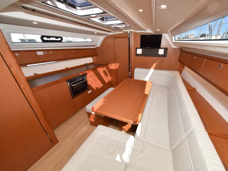 Salon of Nixie, a Bavaria Cruiser 41 sailboat at Zadar, Croatia