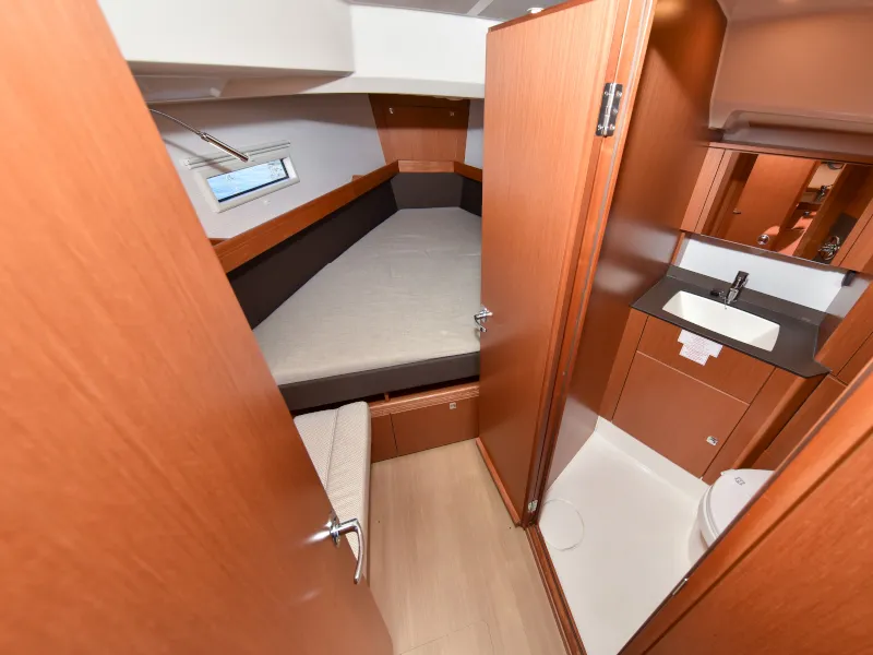 Cabin on Nixie, a Bavaria Cruiser 41 sailboat at Zadar, Croatia