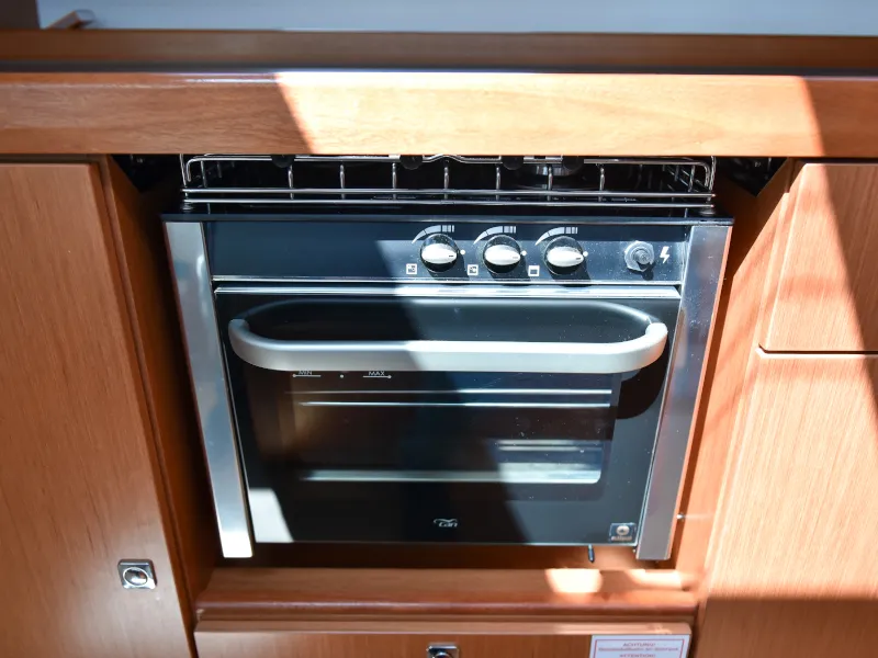 Galley of Nixie, a Bavaria Cruiser 41 sailboat at Zadar, Croatia