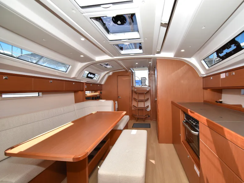 Salon of Nixie, a Bavaria Cruiser 41 sailboat at Zadar, Croatia