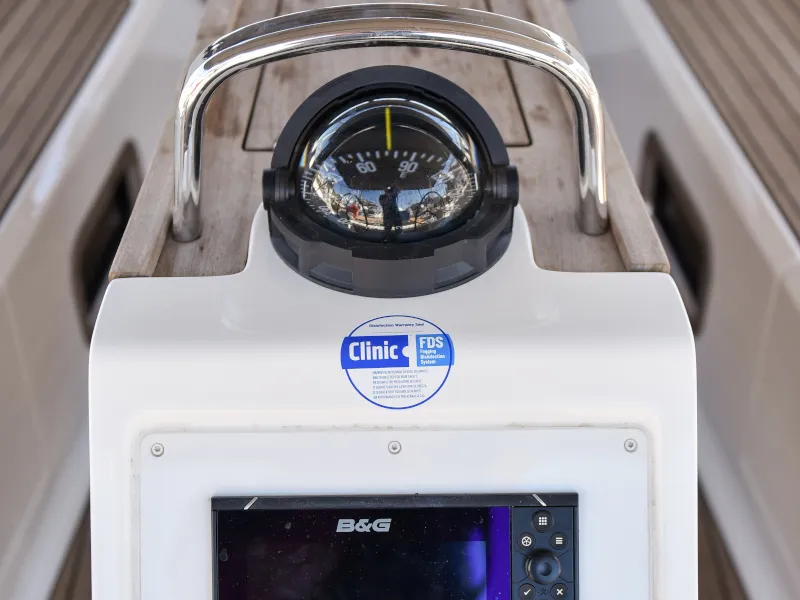 Cockpit of Nixie, a Bavaria Cruiser 41 sailboat at Zadar, Croatia