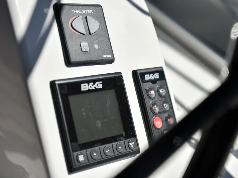 Cockpit of Nixie, a Bavaria Cruiser 41 sailboat at Zadar, Croatia