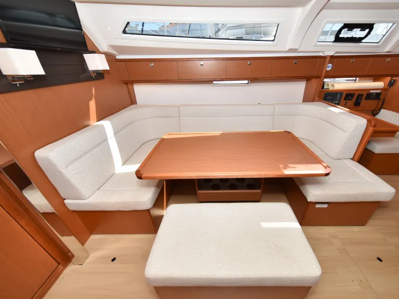 Salon of Nixie, a Bavaria Cruiser 41 sailboat at Zadar, Croatia